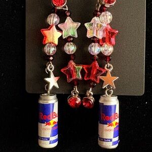 Novelty energy drink lover Star Beaded Earrings
